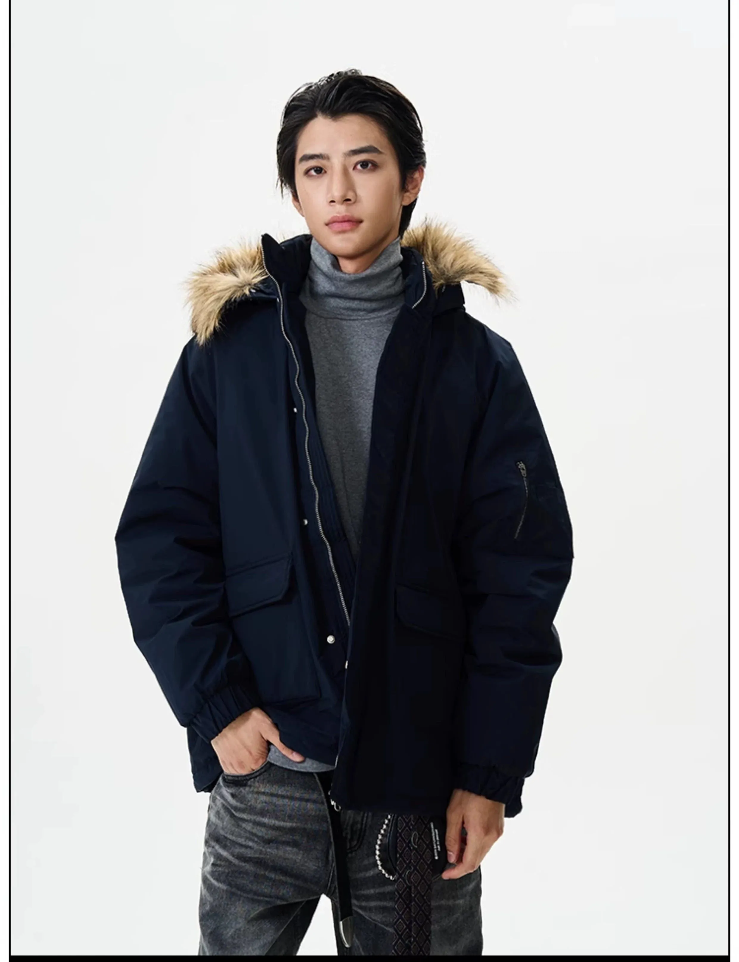 Fur Collar Parka Jacket