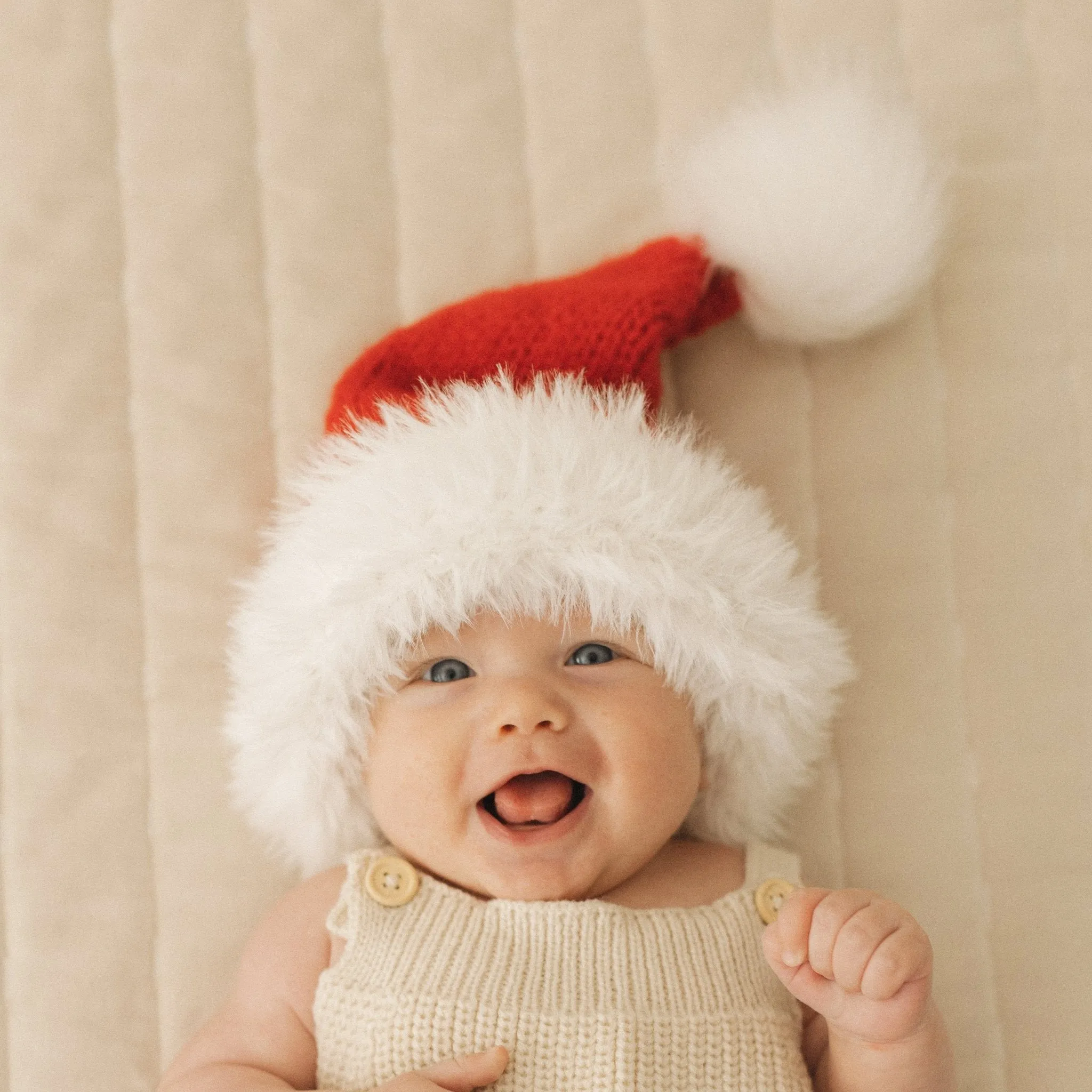 Furry Santa Beanie Hat for for Baby, Kids & Adults