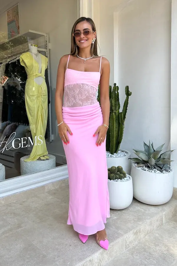 Gabriel Maxi Dress Pink Sorbet