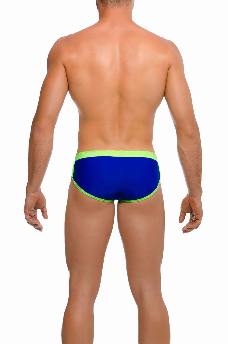 Gigo HOT BLUE/GREEN Brief Swimwear GS02004-BLUEGREEN Size M