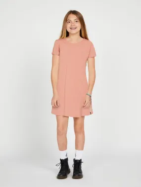 Girls High Wired Dress - Light Mauve