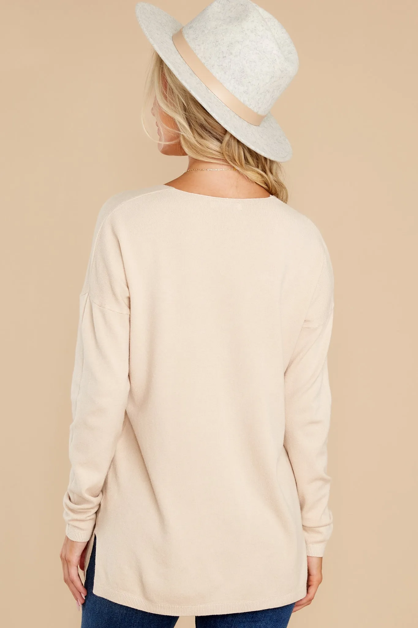 Give It A Rest Beige Sweater