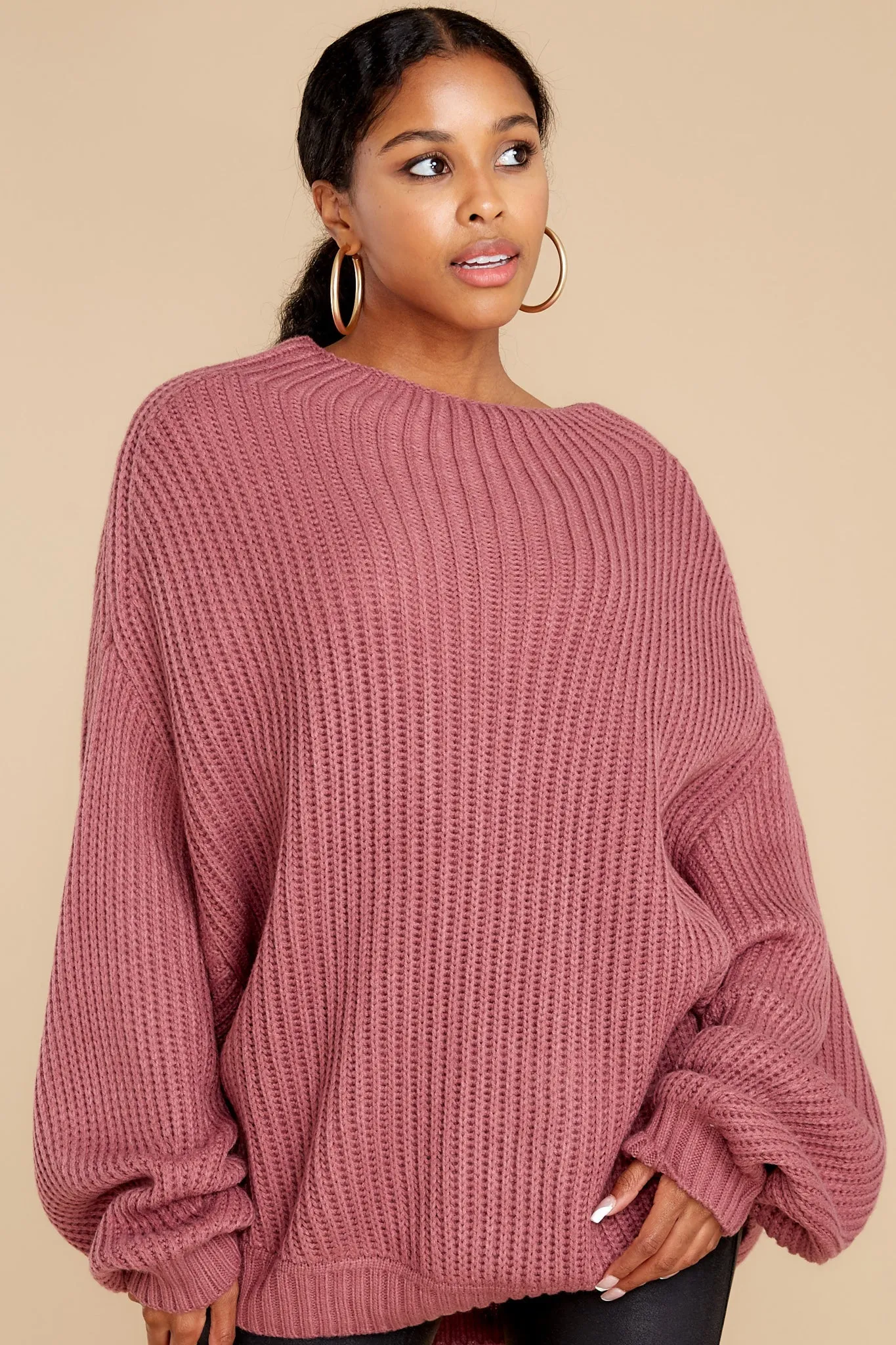 Giving Me Chills Rose Sweater