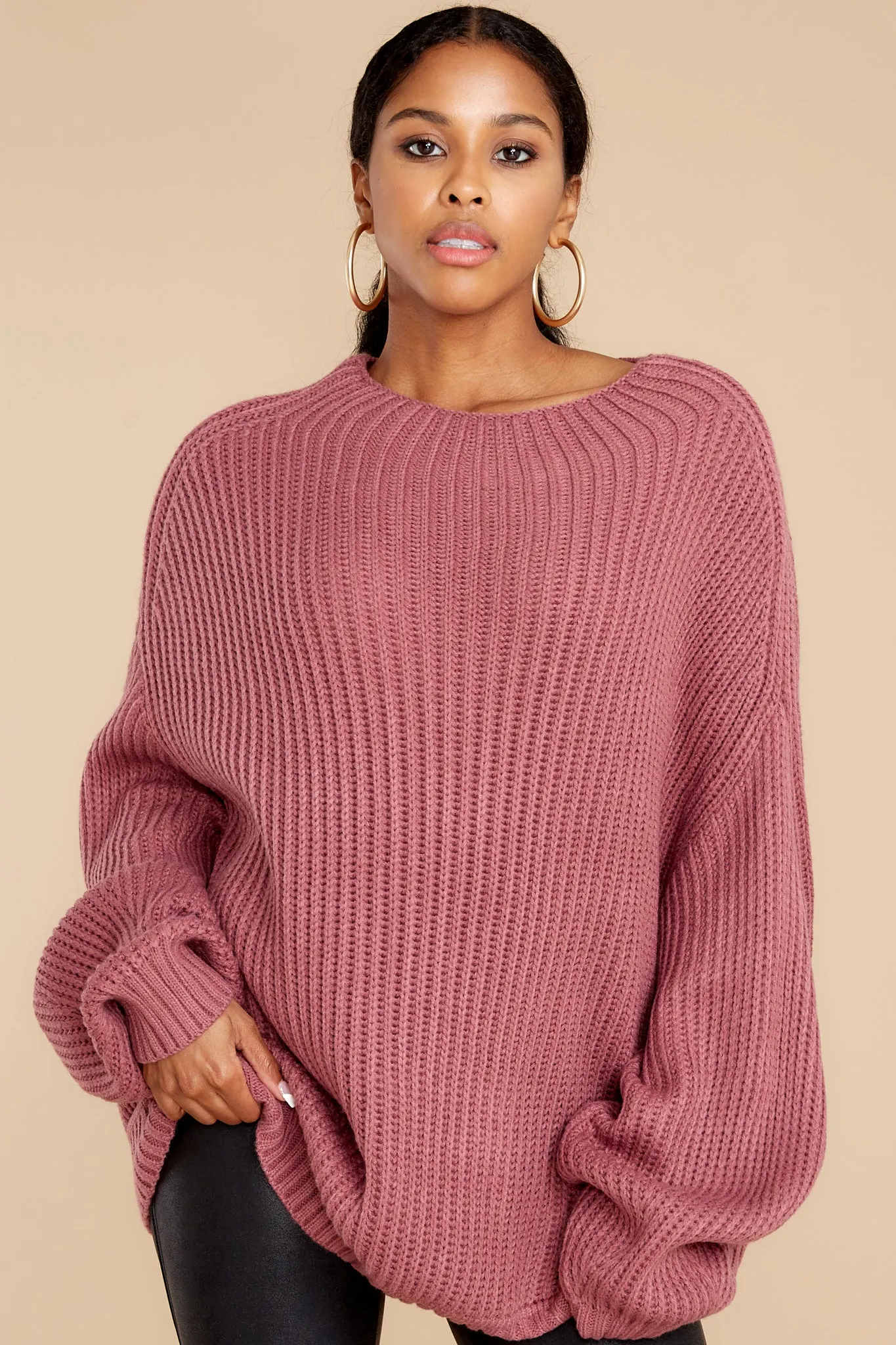 Giving Me Chills Rose Sweater