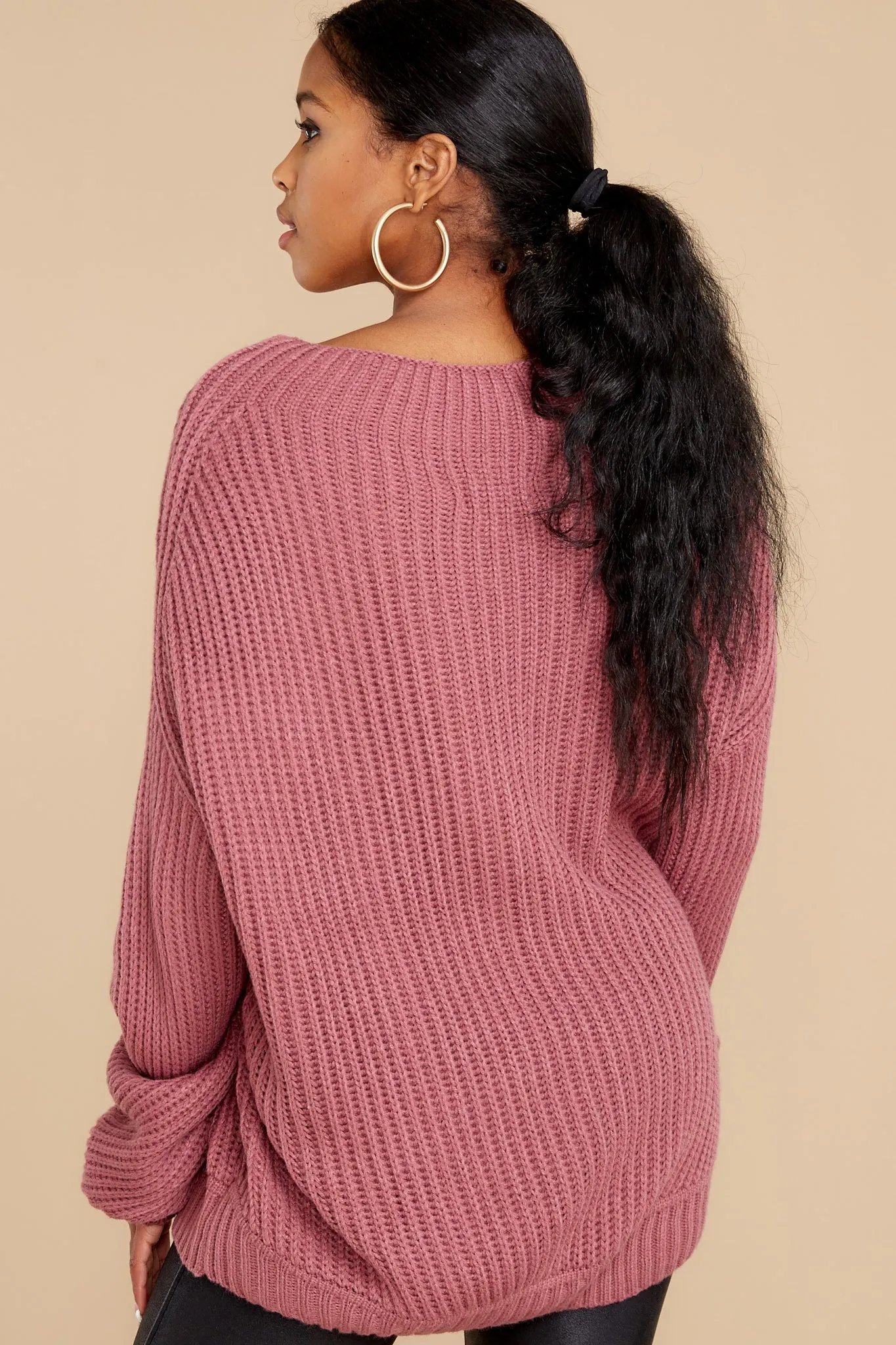 Giving Me Chills Rose Sweater