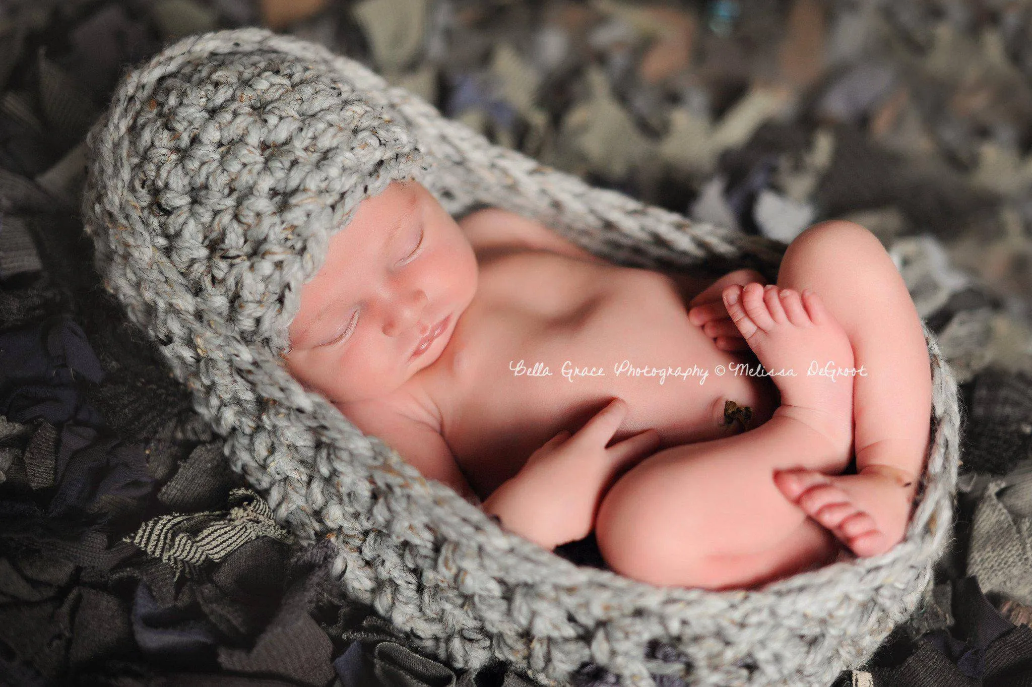 Grey Mushroom Baby Bowl And Hat Set