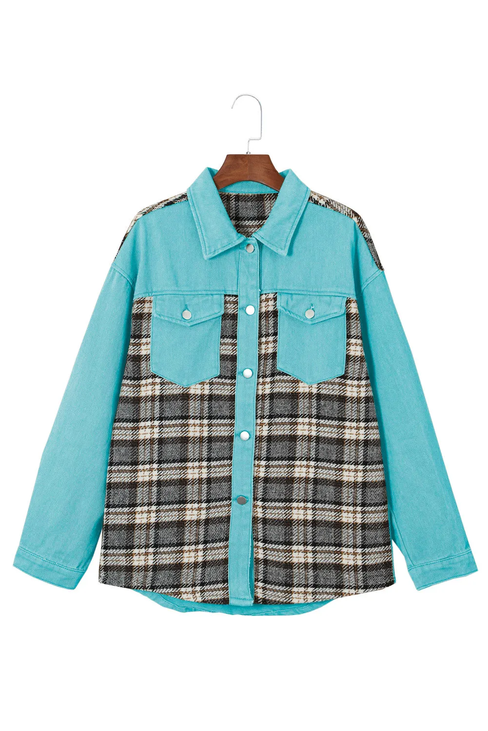 haily sky patchwork denim jacket