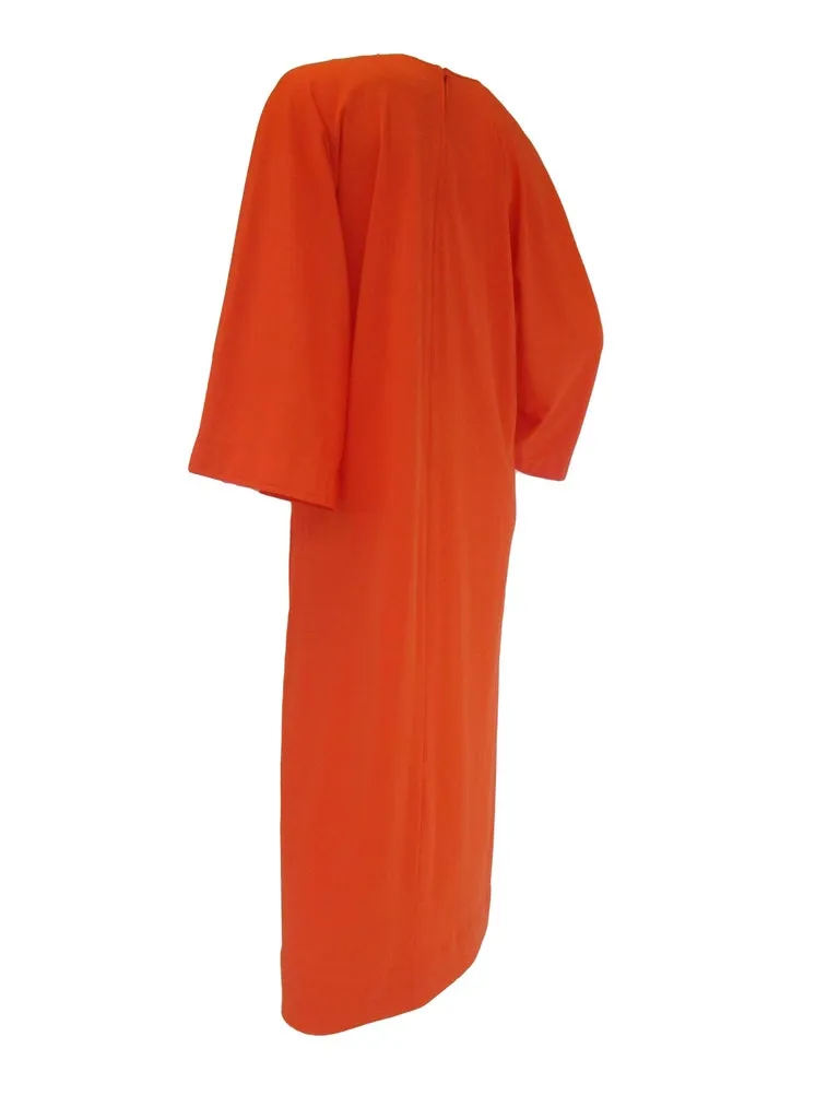 Halston IV Orange Jersey Caftan Kaftan