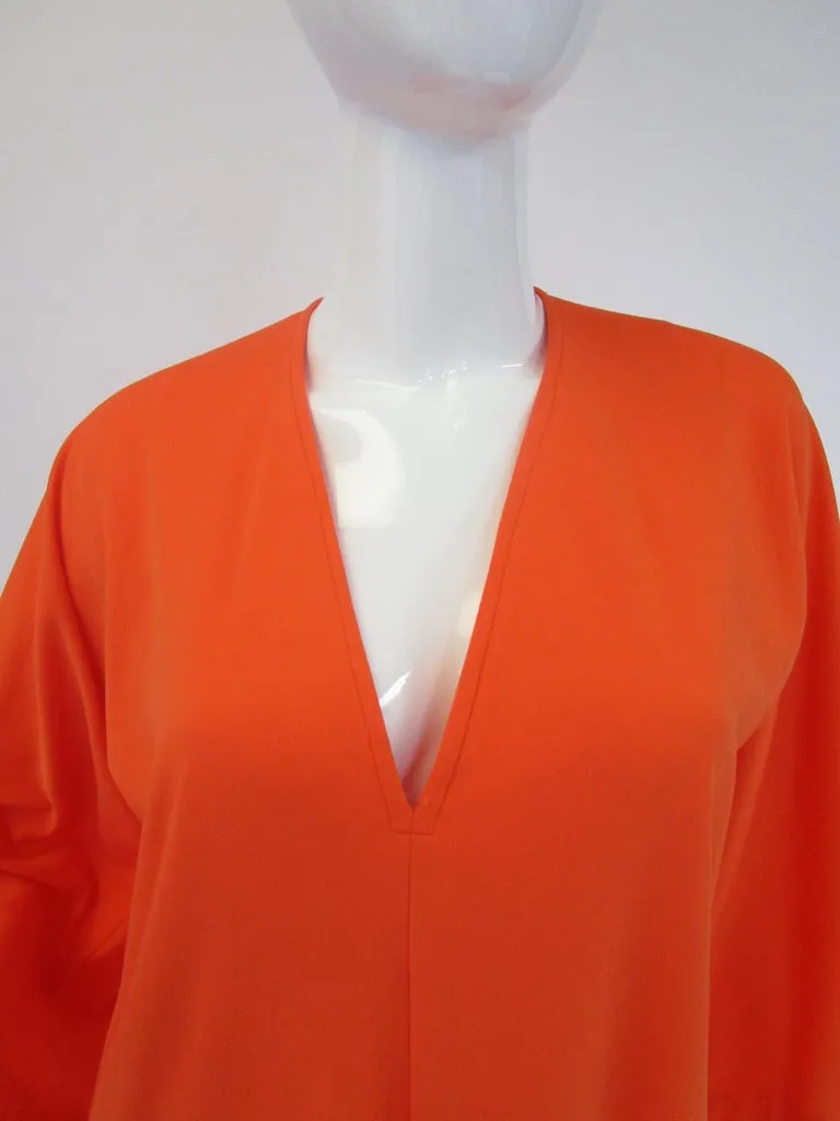 Halston IV Orange Jersey Caftan Kaftan