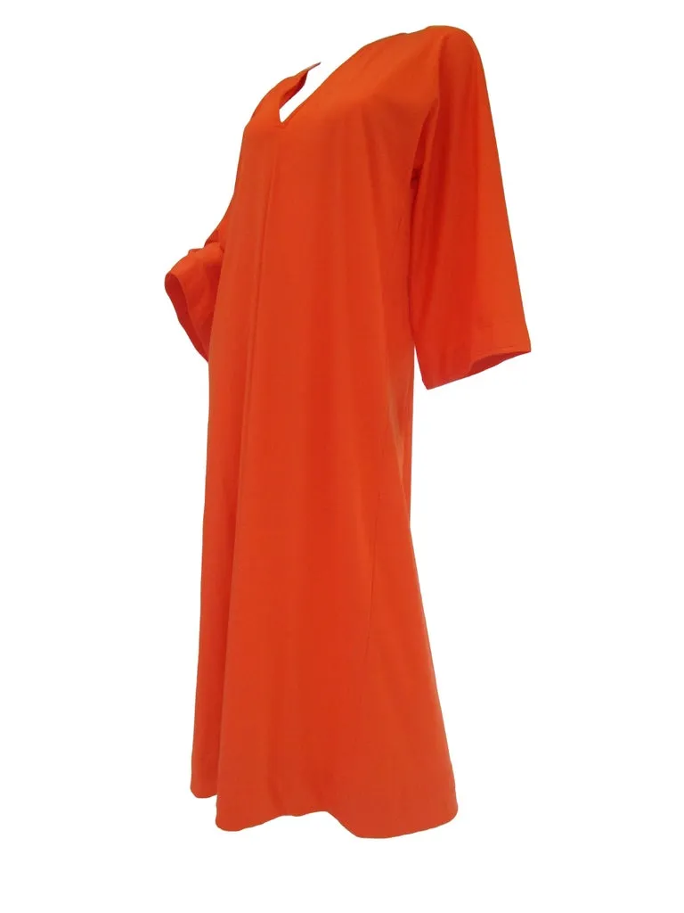 Halston IV Orange Jersey Caftan Kaftan