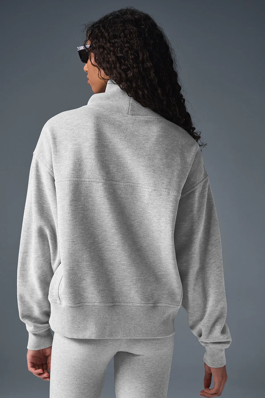 Hazy Mock Neck Pullover - Athletic Heather Grey