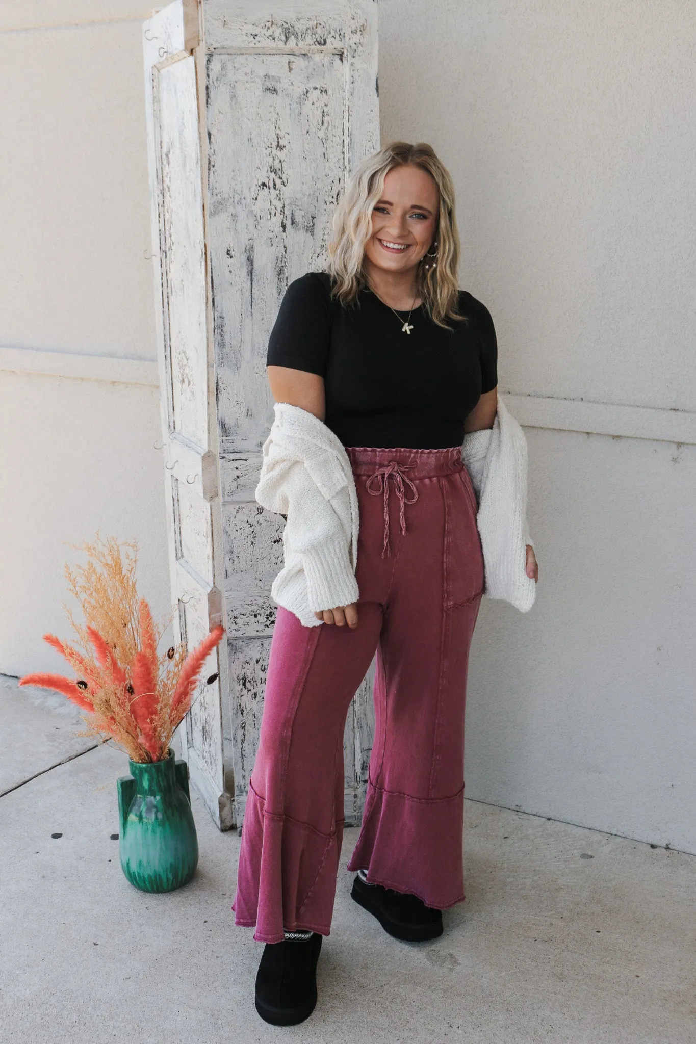 Here We Go Flowy Pants -2 Colors