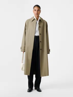 Holin Coated Cotton Coat in Dark Dusk