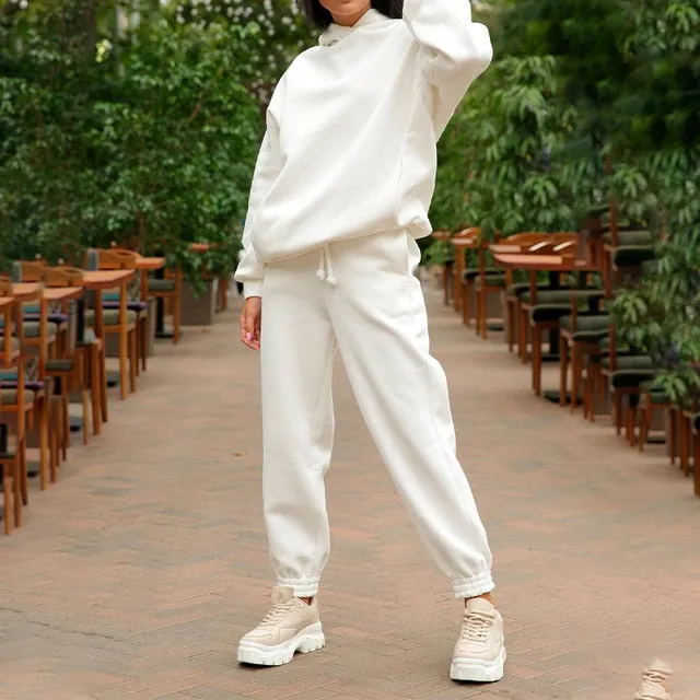 Hoodie Sweatshirt Long Pant Two Piece Set