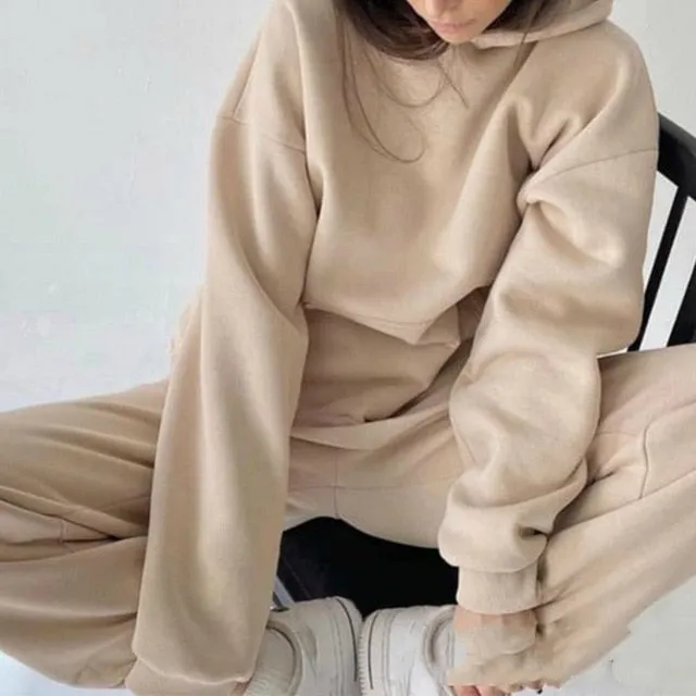 Hoodie Sweatshirt Long Pant Two Piece Set