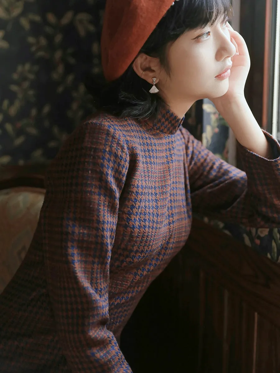 Hot Cocoa 热可可 1930s Vintage Winter Long Sleeve Qipao