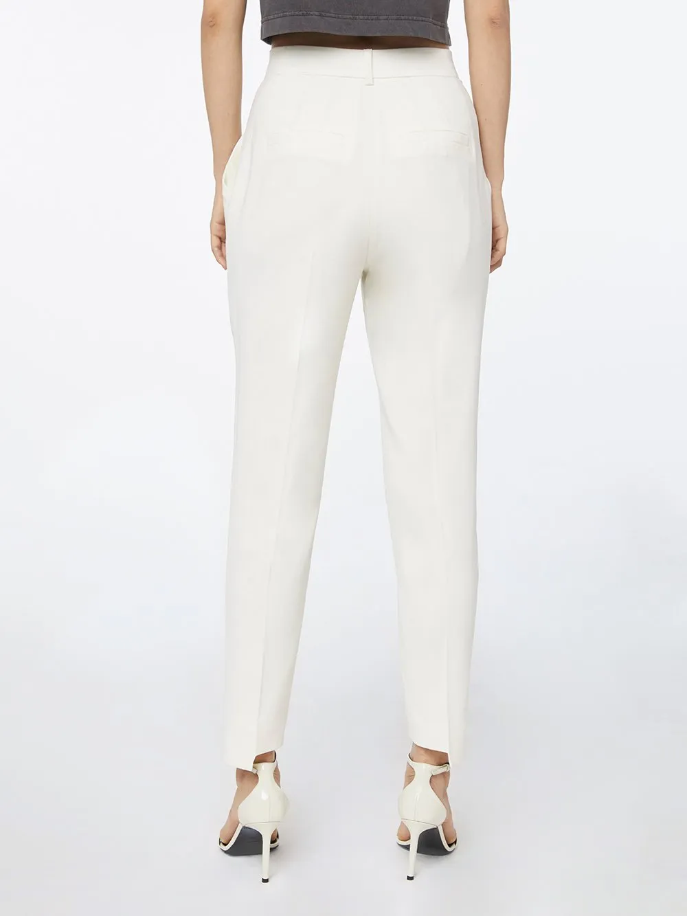 Imaan x FRAME High Pleated Trouser -- Off White