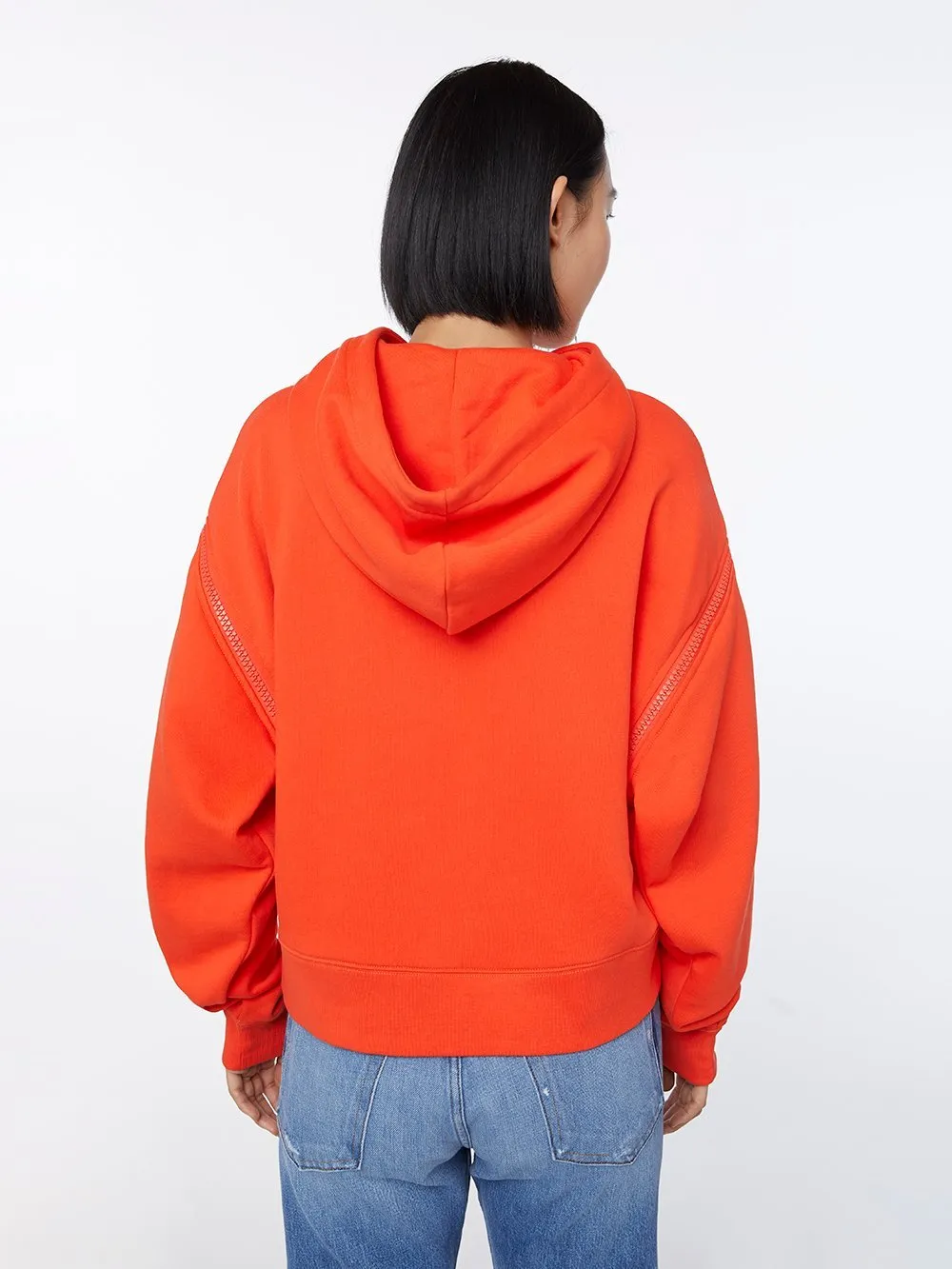 Imaan x FRAME Zip Up Hoodie -- Poppy