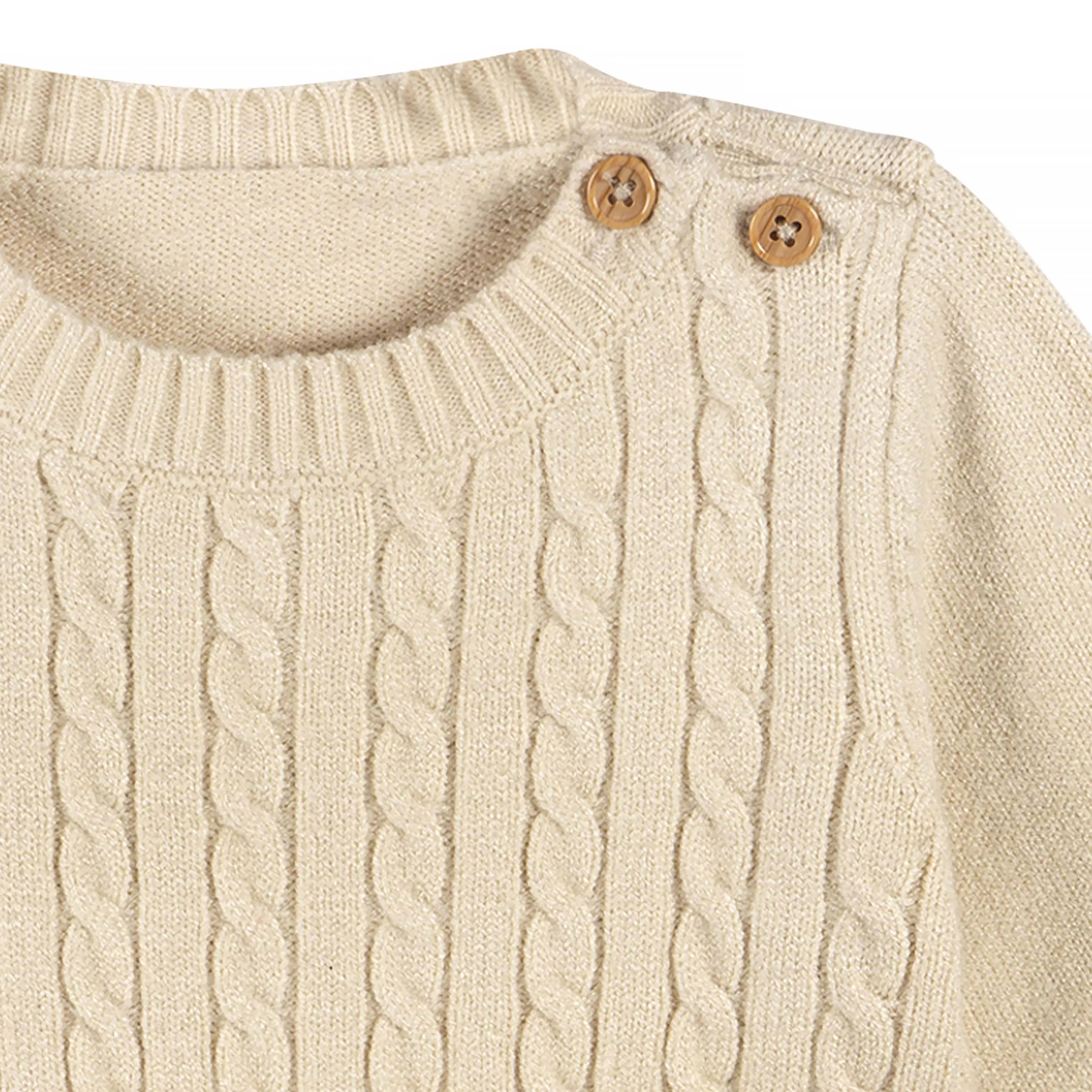 Just Born by Gerber Baby Neutral 2-Piece Sweater Knit Set - TAN