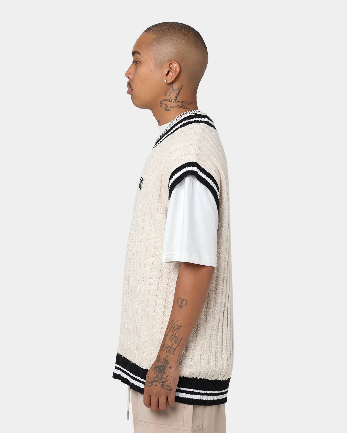 Karl Kani OG Rib Knit Vest Cream