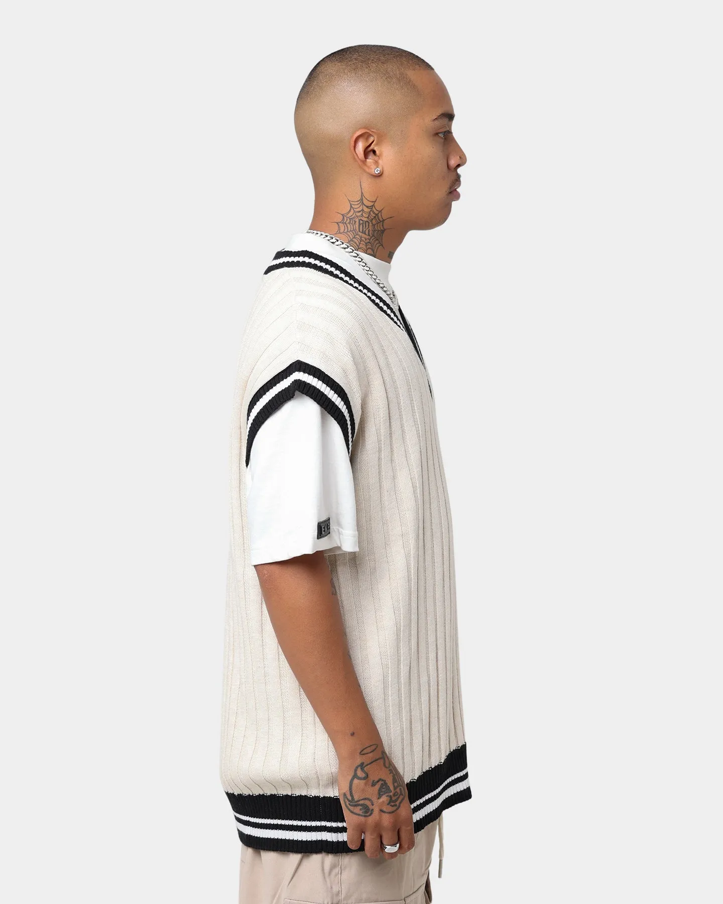 Karl Kani OG Rib Knit Vest Cream