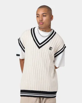 Karl Kani OG Rib Knit Vest Cream