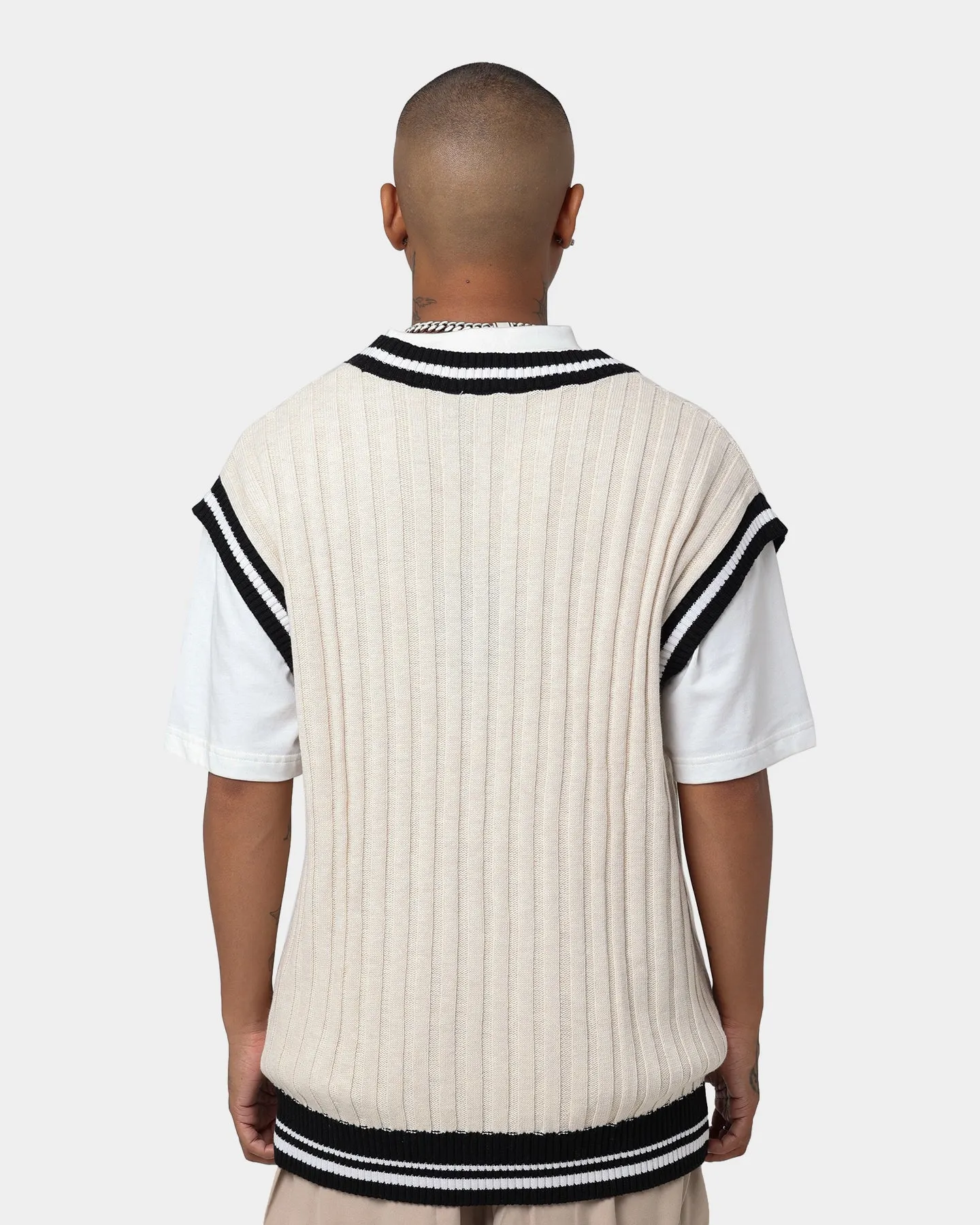 Karl Kani OG Rib Knit Vest Cream