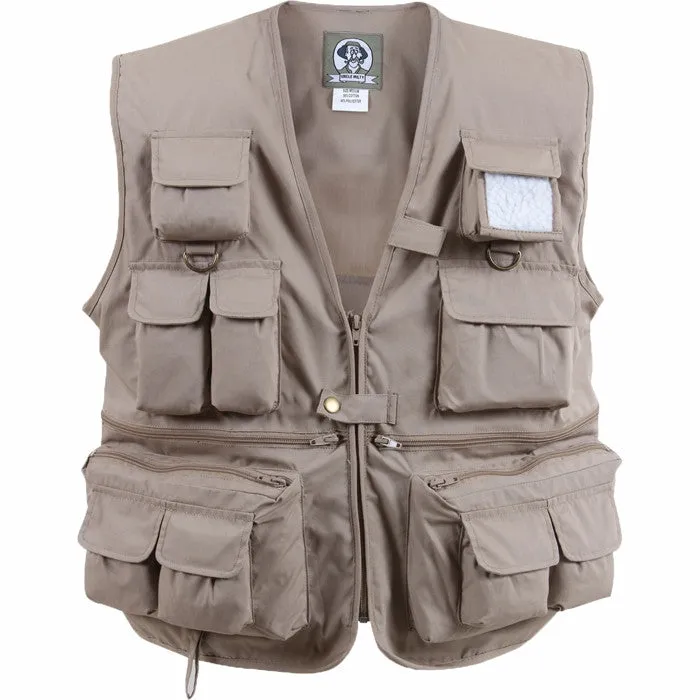 Khaki - Fishing and Travel Vest 17 Pockets