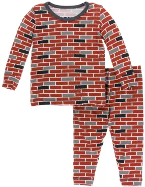 KicKee Pants London Brick Long Sleeve Pajama Set