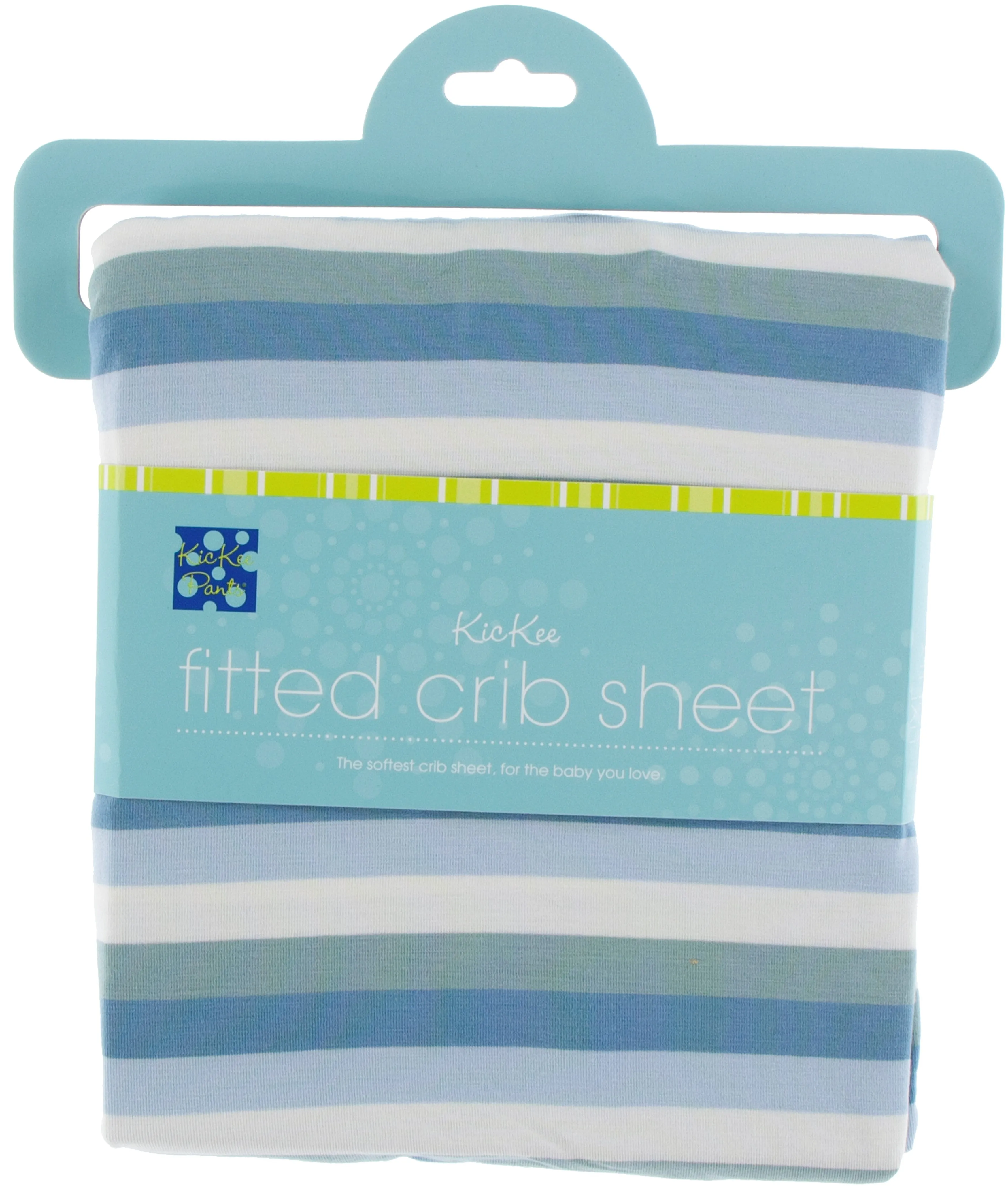 KicKee Pants Oceanography Stripe Fitted Crib Sheet