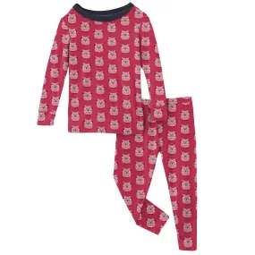 KicKee Pants Taffy Wise Owls L/S Pajama Set