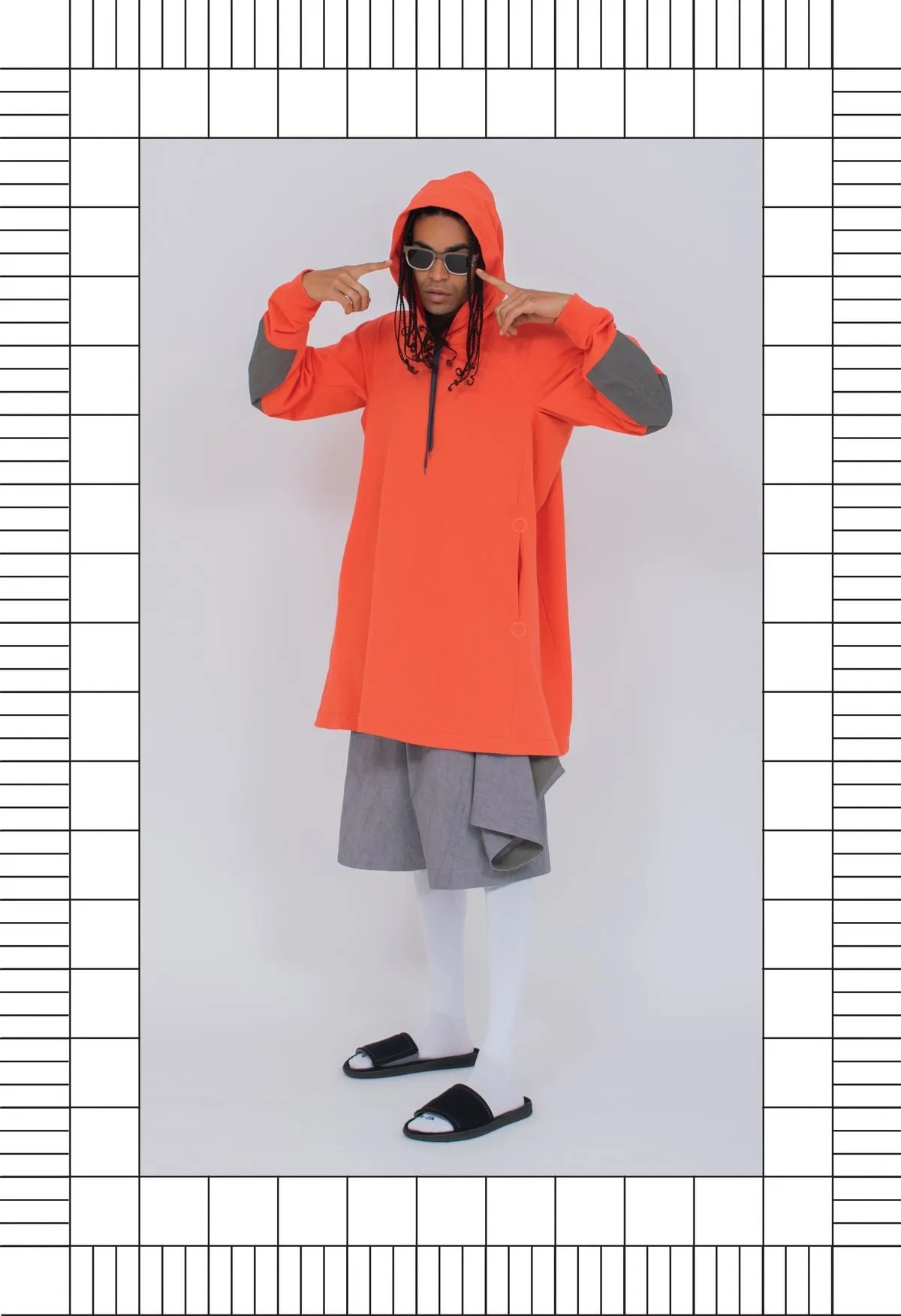 Kimono Hoodie Orange by Bernhard Willhelm S/S 2021