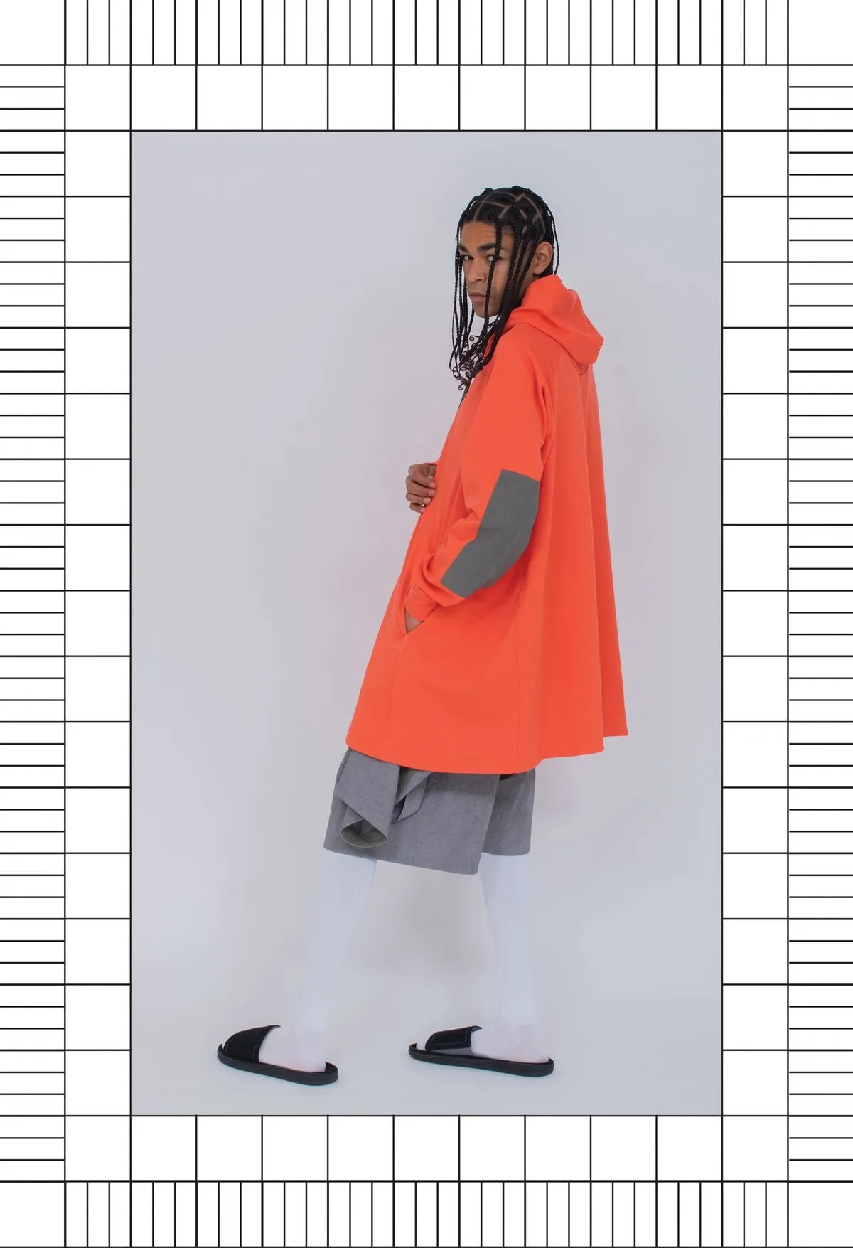 Kimono Hoodie Orange by Bernhard Willhelm S/S 2021