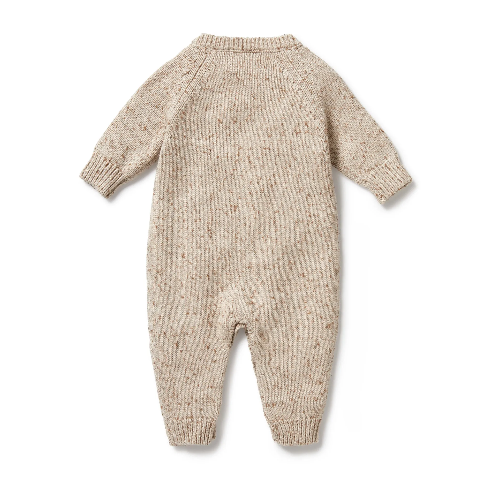 Knitted Cable Growsuit | Almond Fleck