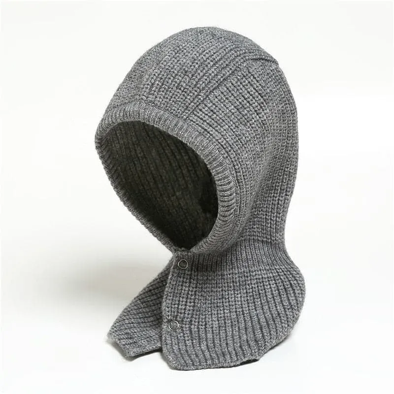 Knitted Cotton Cap Scarf - Fashionable Warmth and Versatility