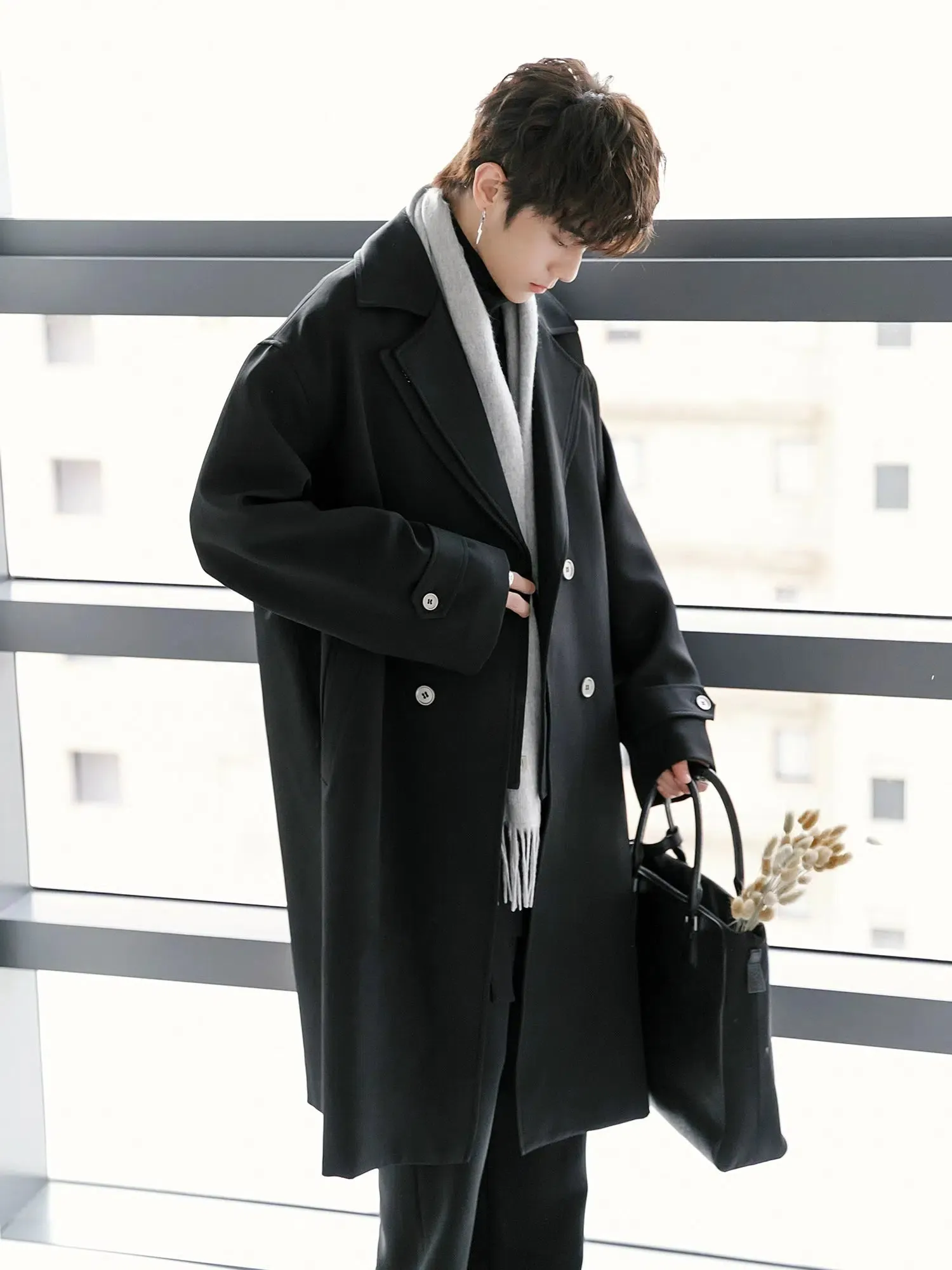 Lapel Double-breasted Trench Coat