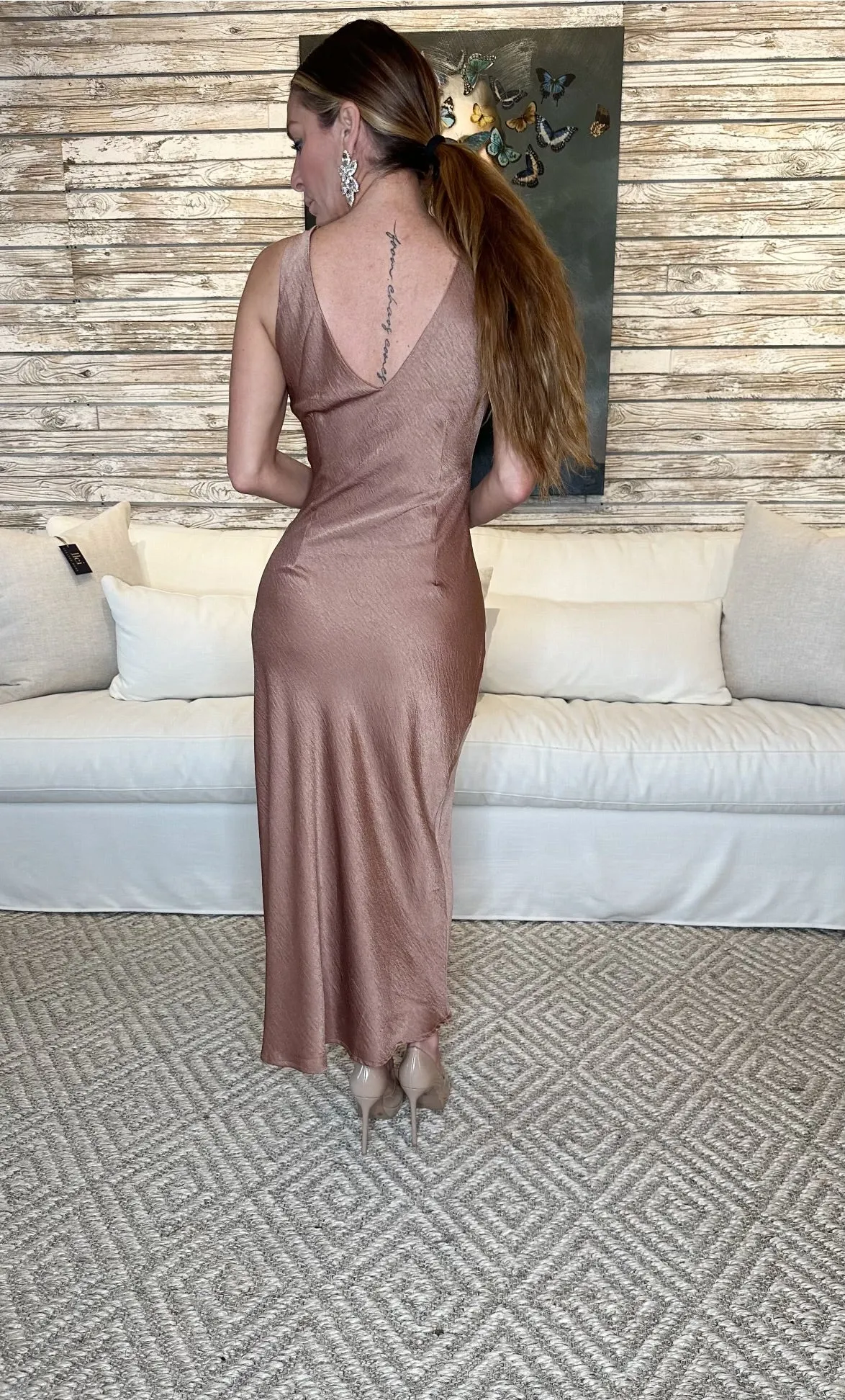 Leanna Maxi Dress with Drooped Neck