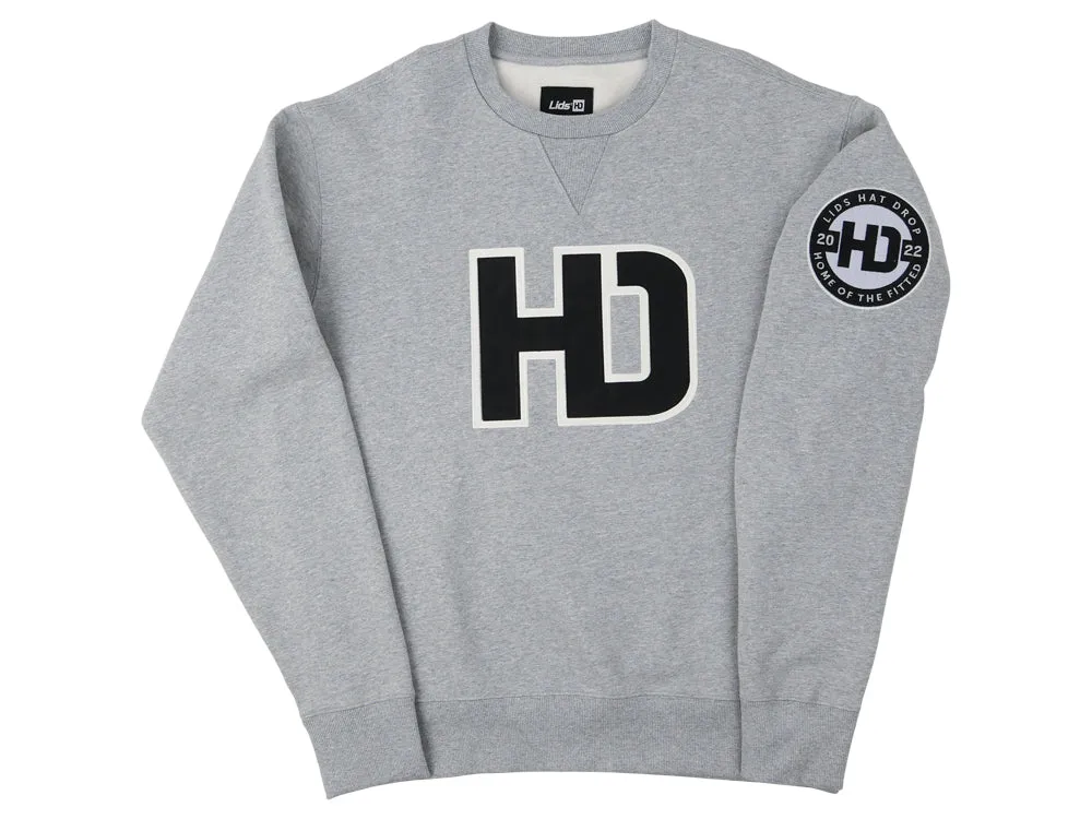 LidsHD Unisex Premium Fleece Crew Sweatshirt - Gray