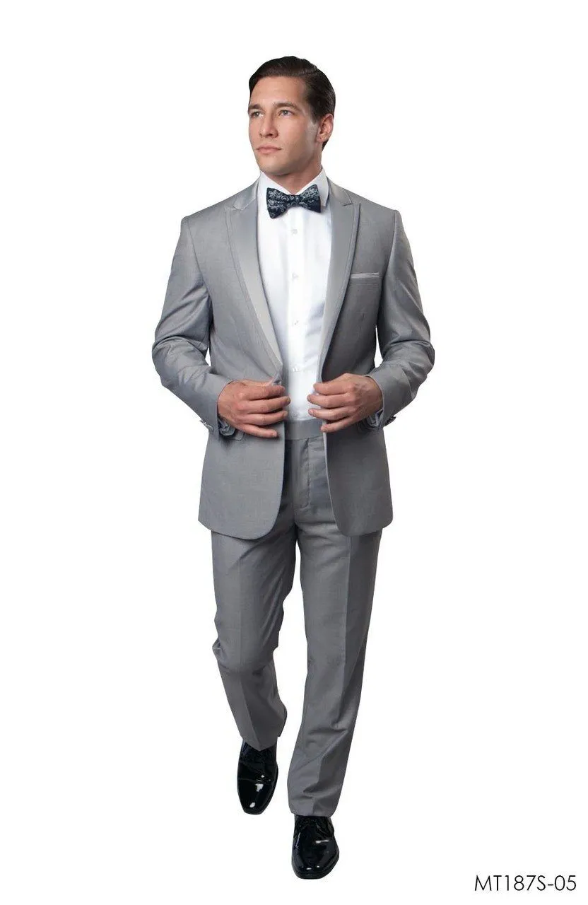 Light Grey Slim Men's Tuxedo Suit