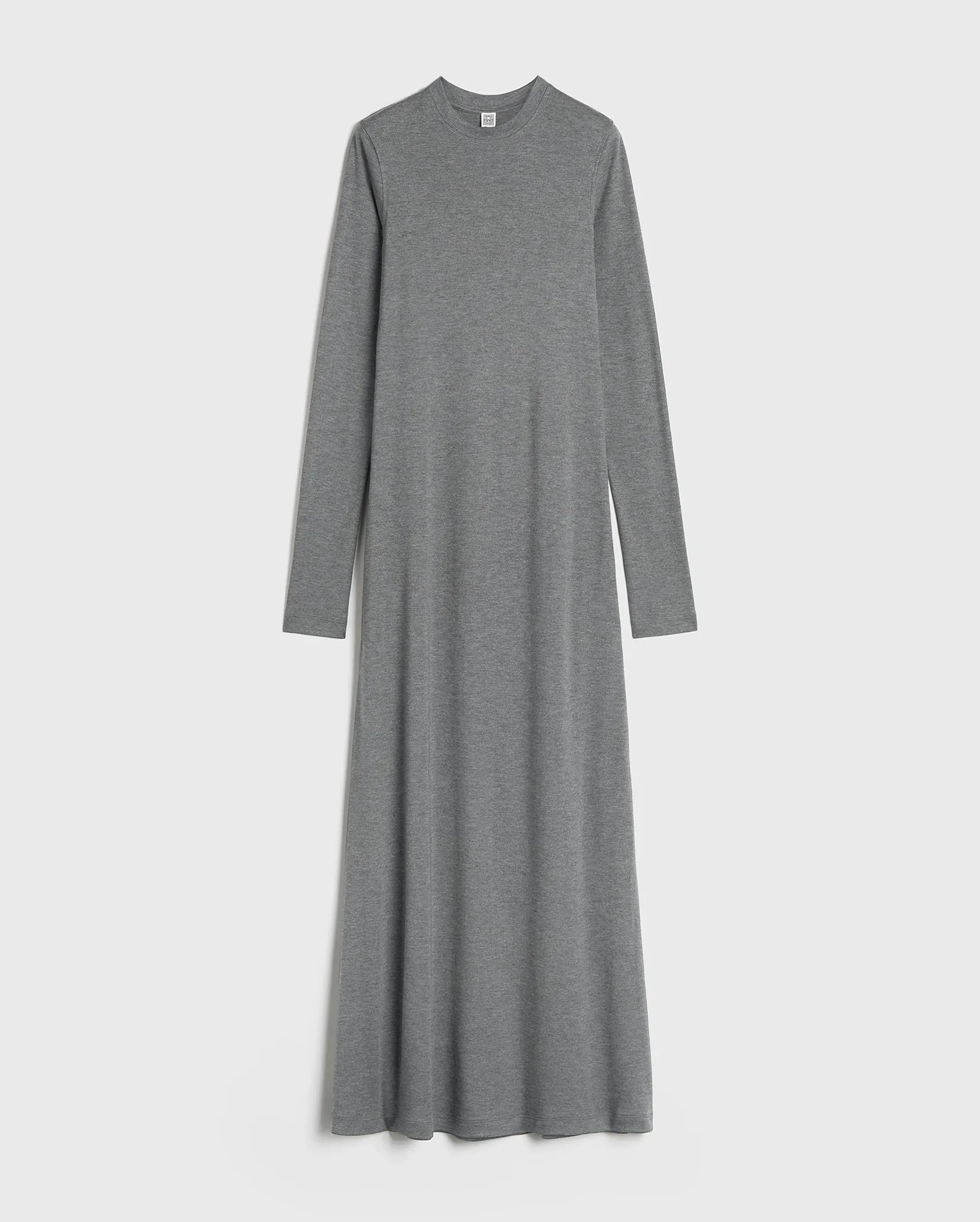 LONG-SLEEVE JERSEY DRESS / GREY MELANGE