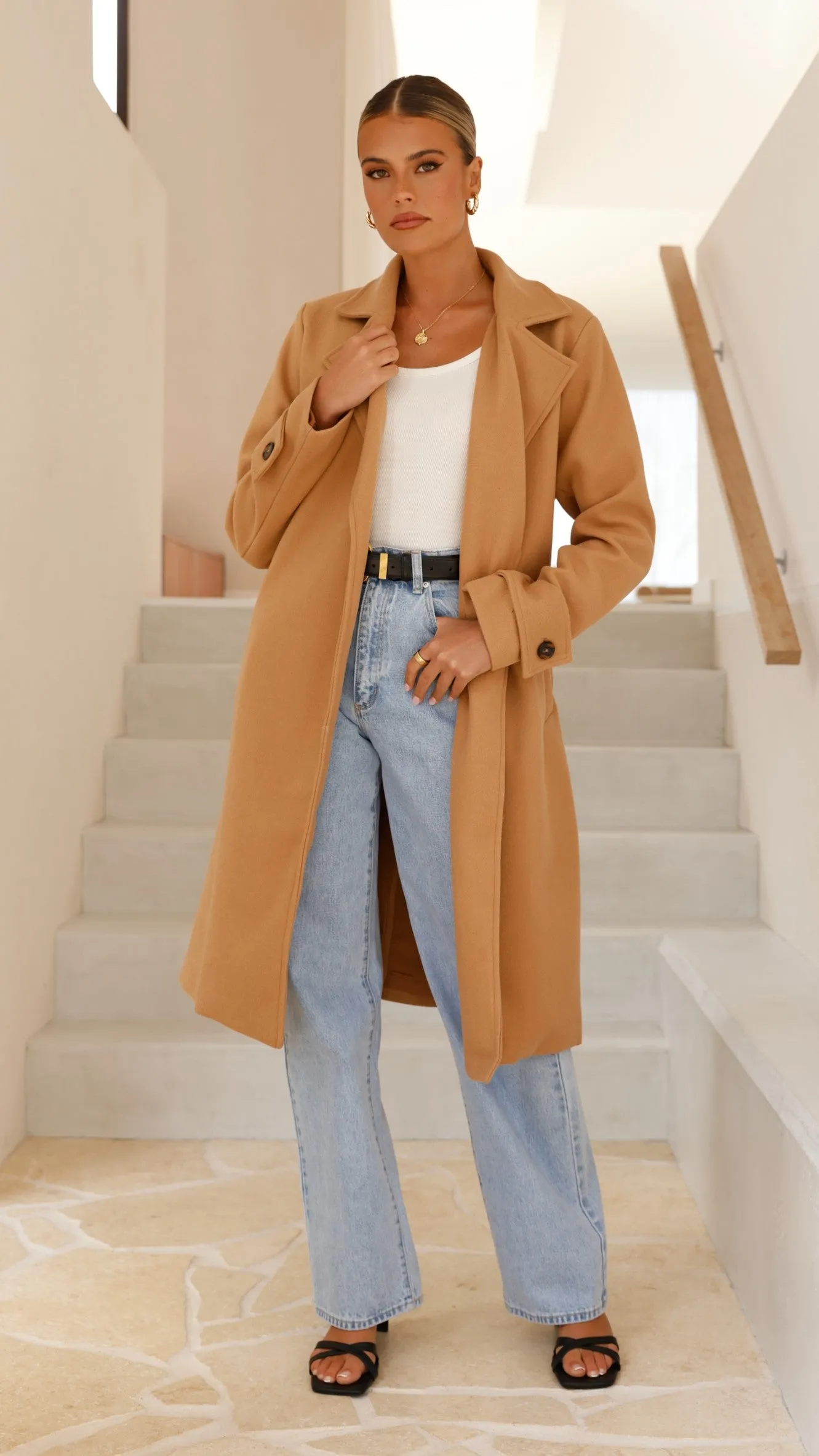 Lue Trench Coat - Camel