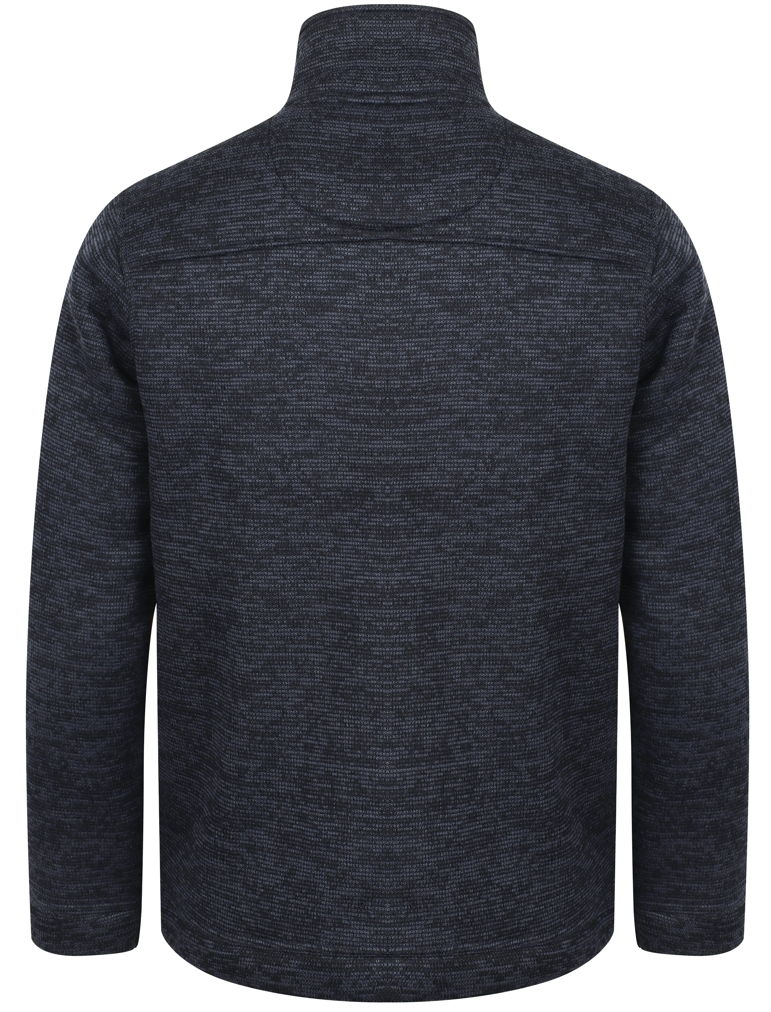 Malcolm Borg Lined Half Zip Bonded Pullover Fleece In Navy - Kensington Eastside