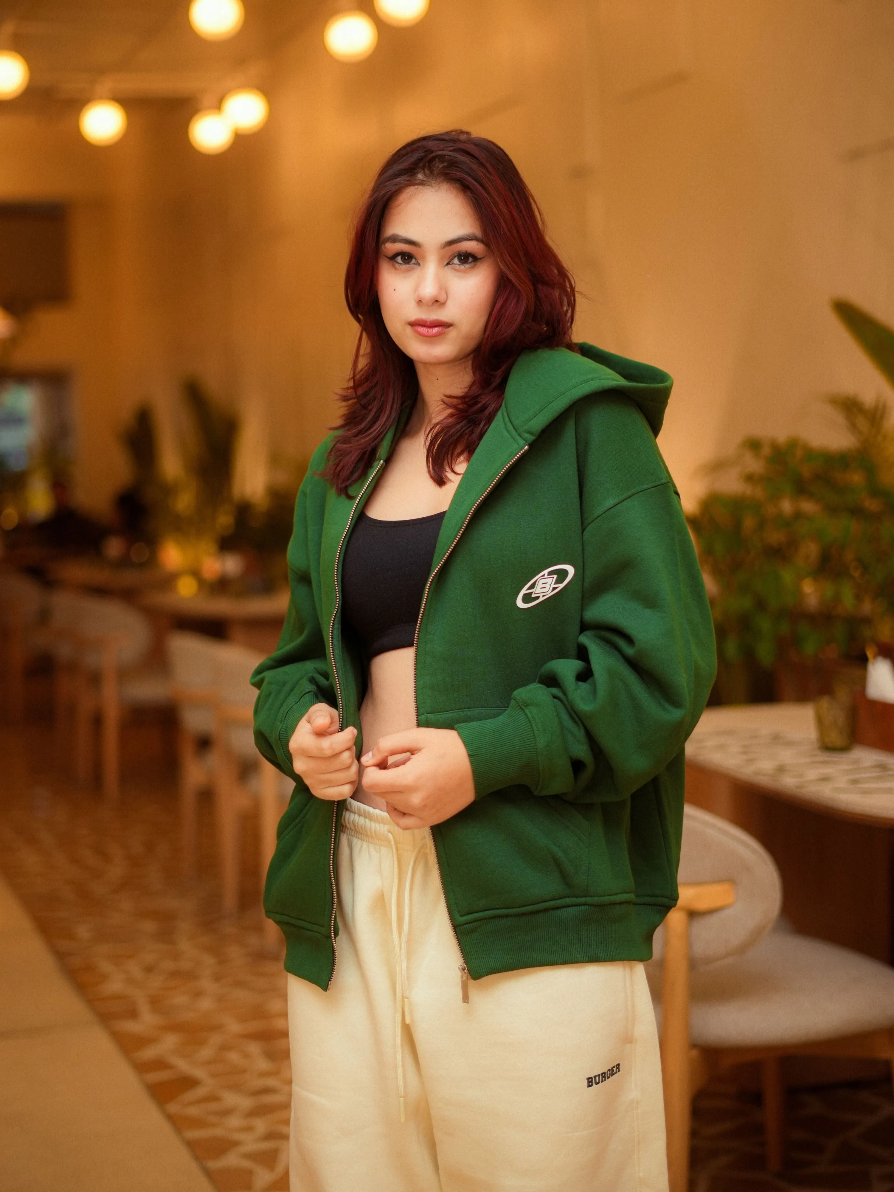 Melbourne Heavyweight Oversized Zip-Through Hoodie Jacket For Men and Women