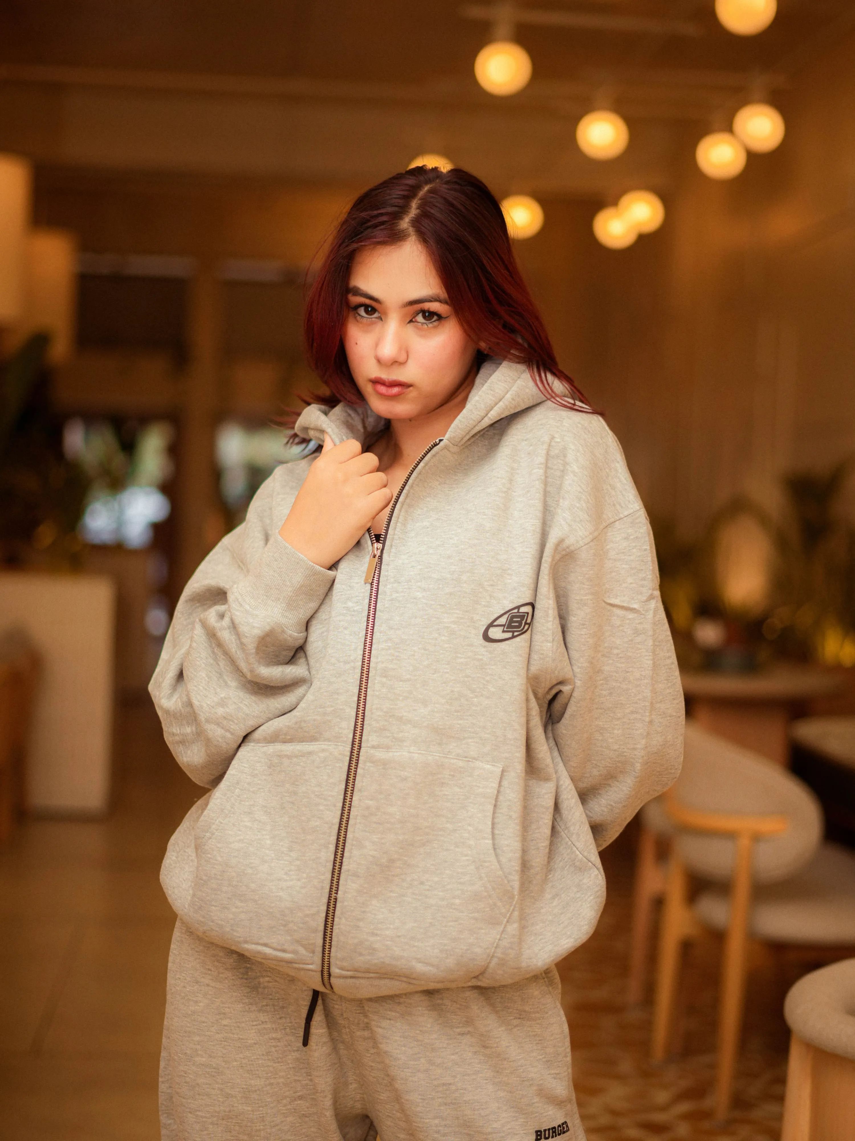 Melbourne Heavyweight Oversized Zip-Through Hoodie Jacket For Men and Women