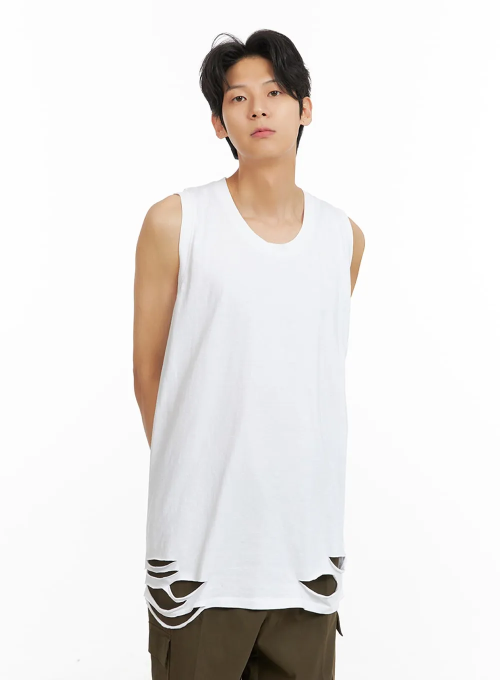 Men's Cut-Out Sleeveless Top IA402