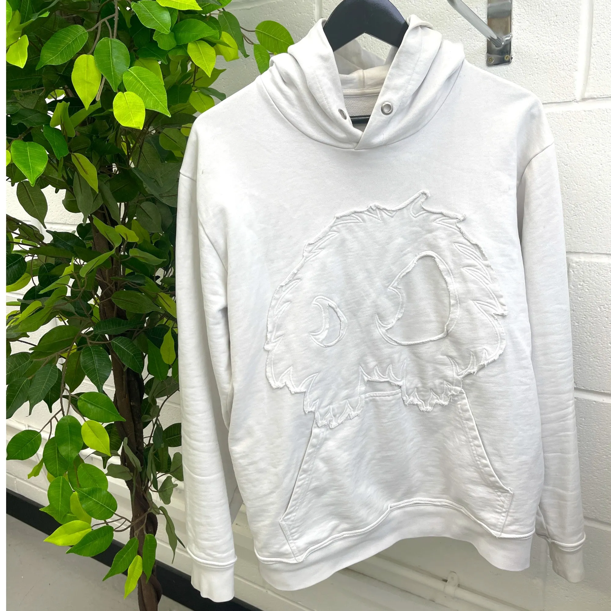 Men's Monster Hoodie White Size S