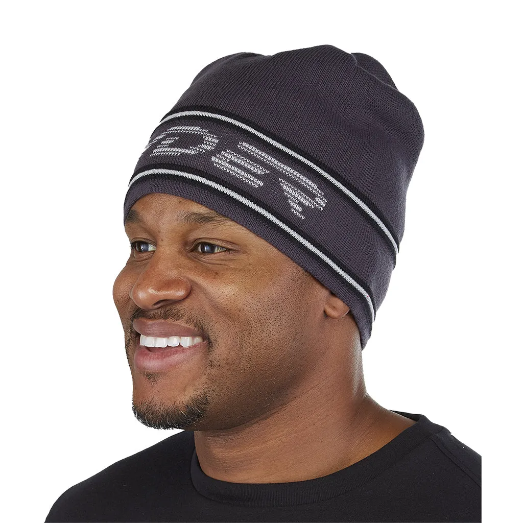 Mens Retro Logo Knit Hat - Ebony (2022)