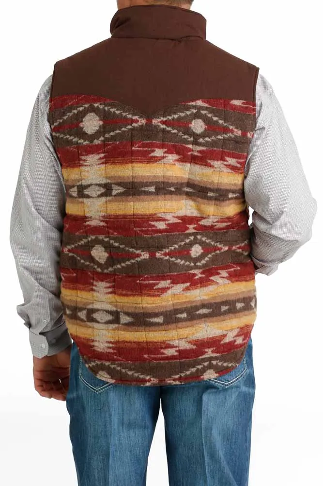 Mens Reversible Vest in Burgundy by Cinch