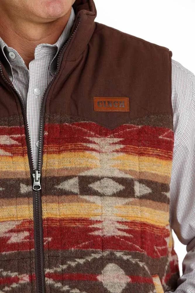 Mens Reversible Vest in Burgundy by Cinch