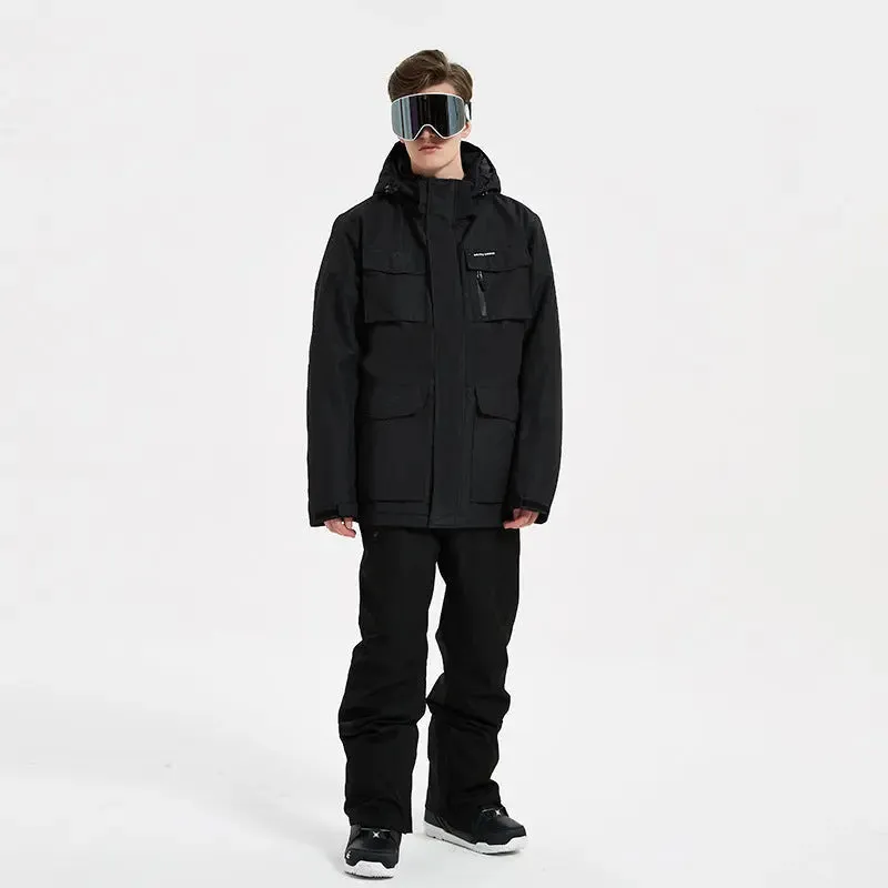 Men's Ski Jacket and Pants Set Winter Outdoor Ski Suit